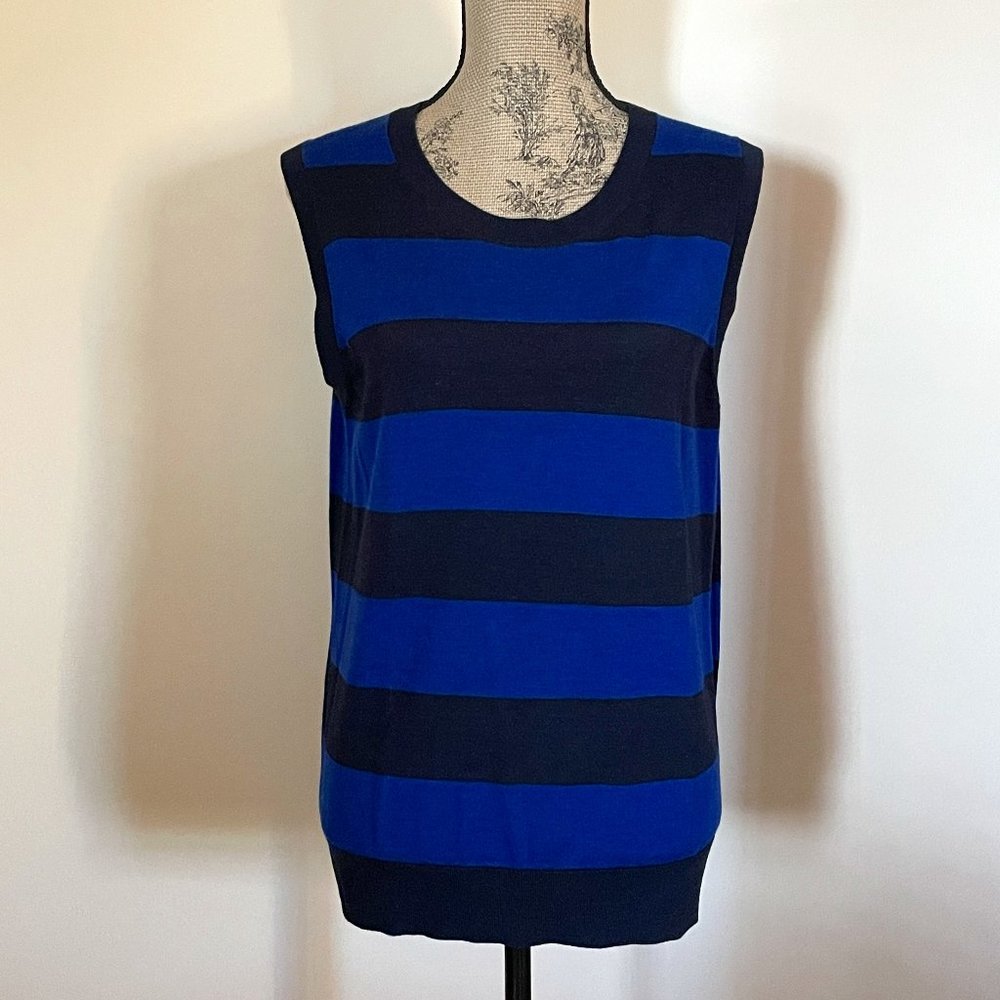 * SOLD * - rugby stripe Merino knit shell